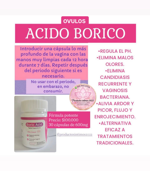 ÓVULOS ÁCIDO BÓRICO